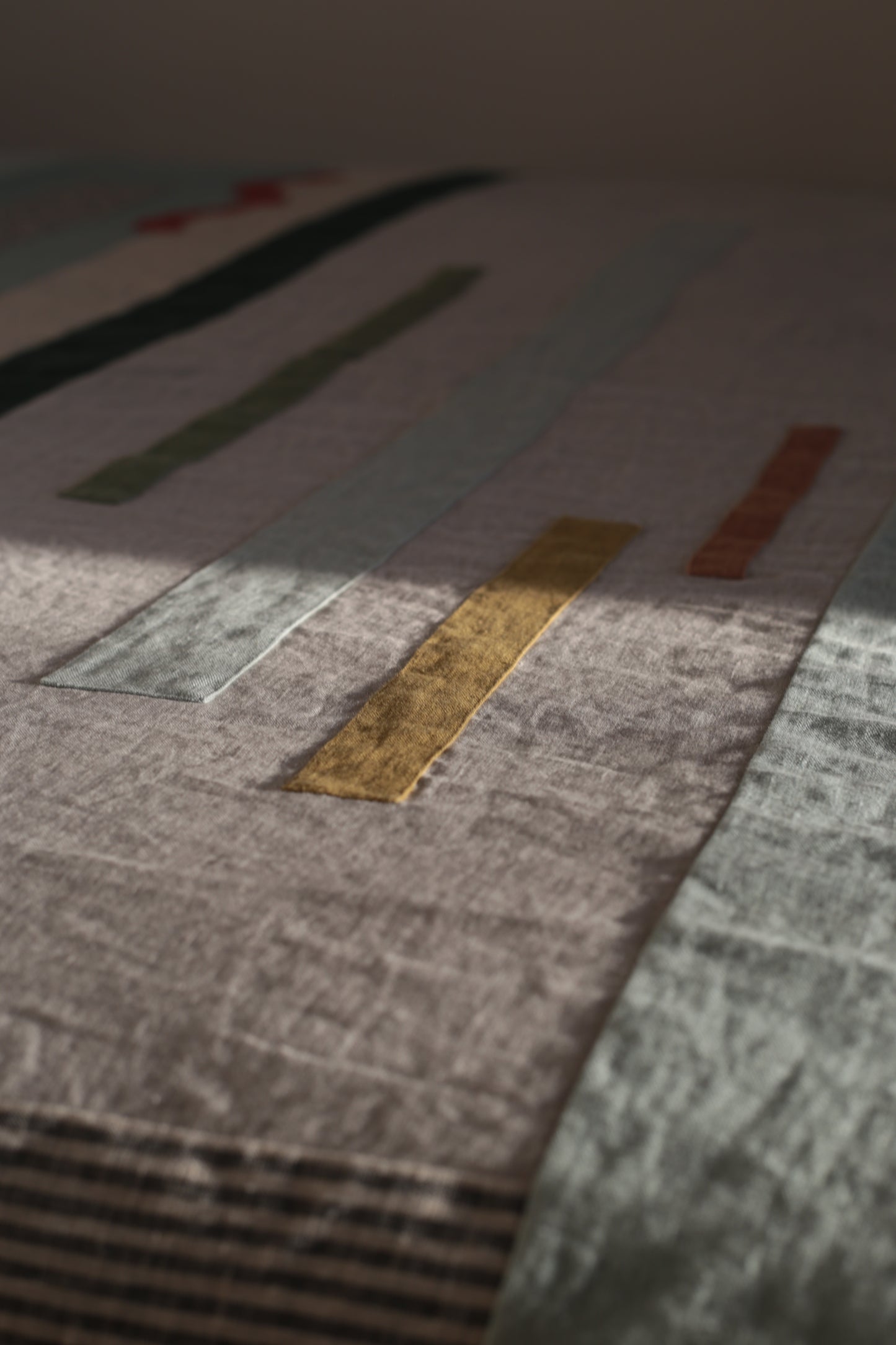 Patchwork linen duvet cover - US Queen size