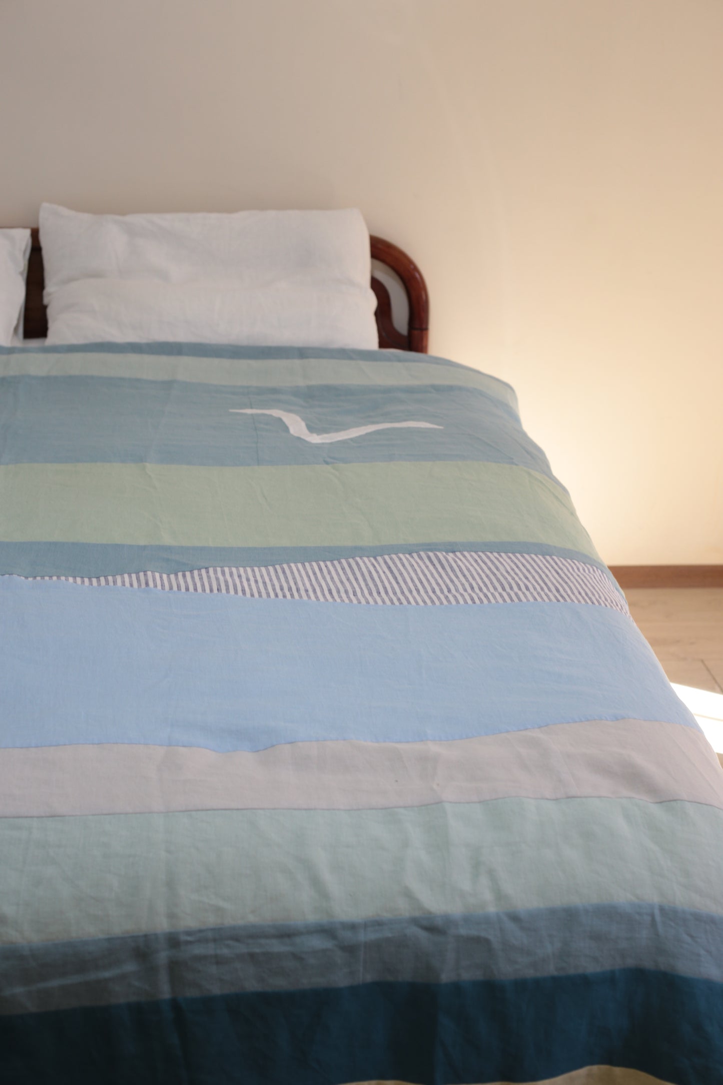 Patchwork linen duvet cover - US/UK King size