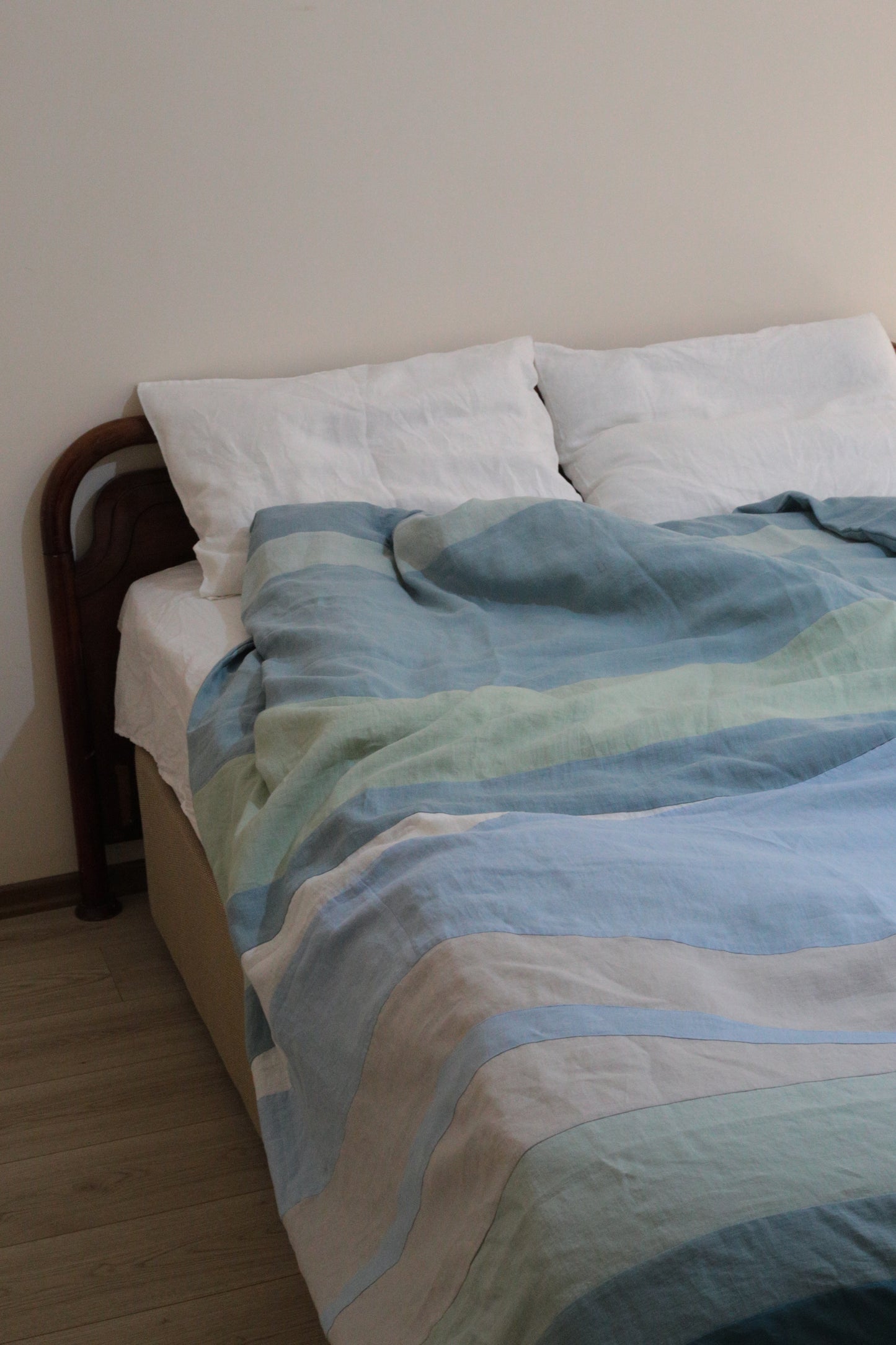 Patchwork linen duvet cover - US/UK King size