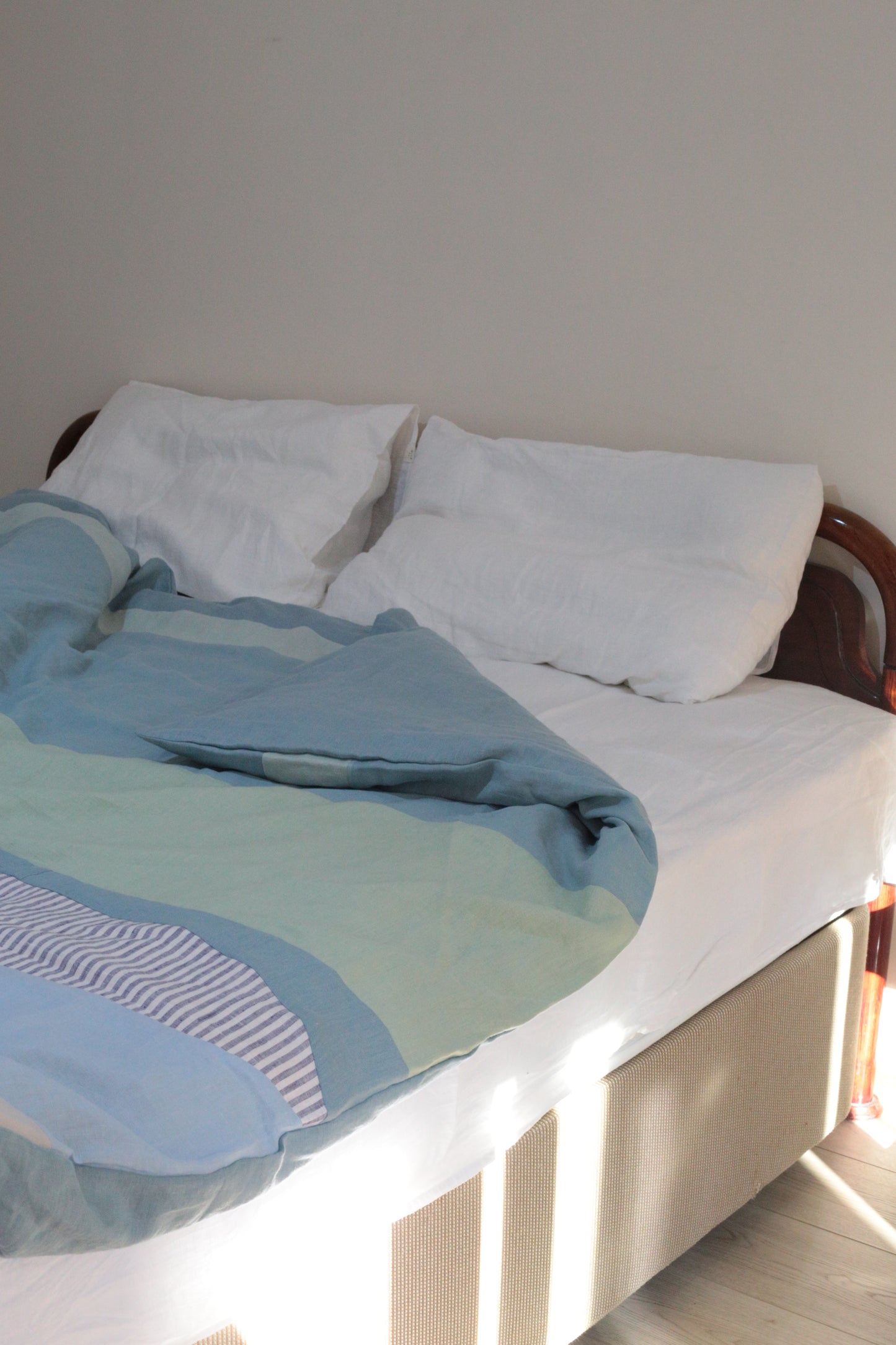Patchwork linen duvet cover - US/UK King size