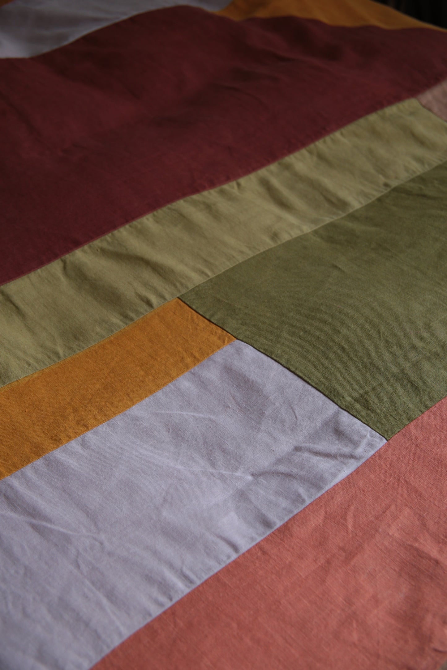 Patchwork linen duvet cover - US Queen size