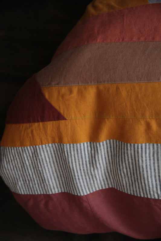 Patchwork linen duvet cover - US Queen size