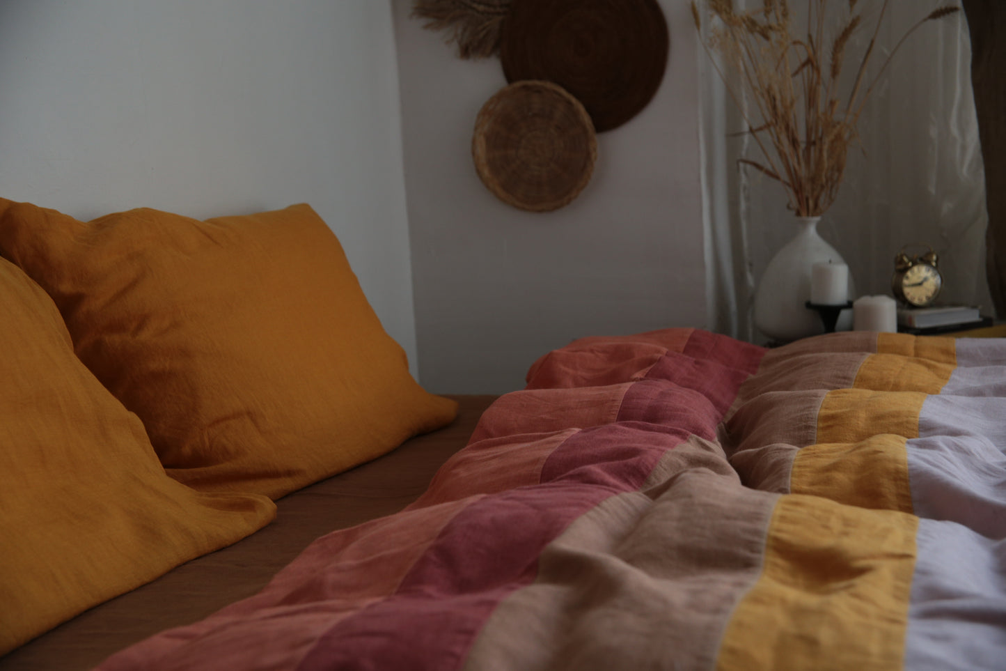 Patchwork linen duvet cover - US Queen size