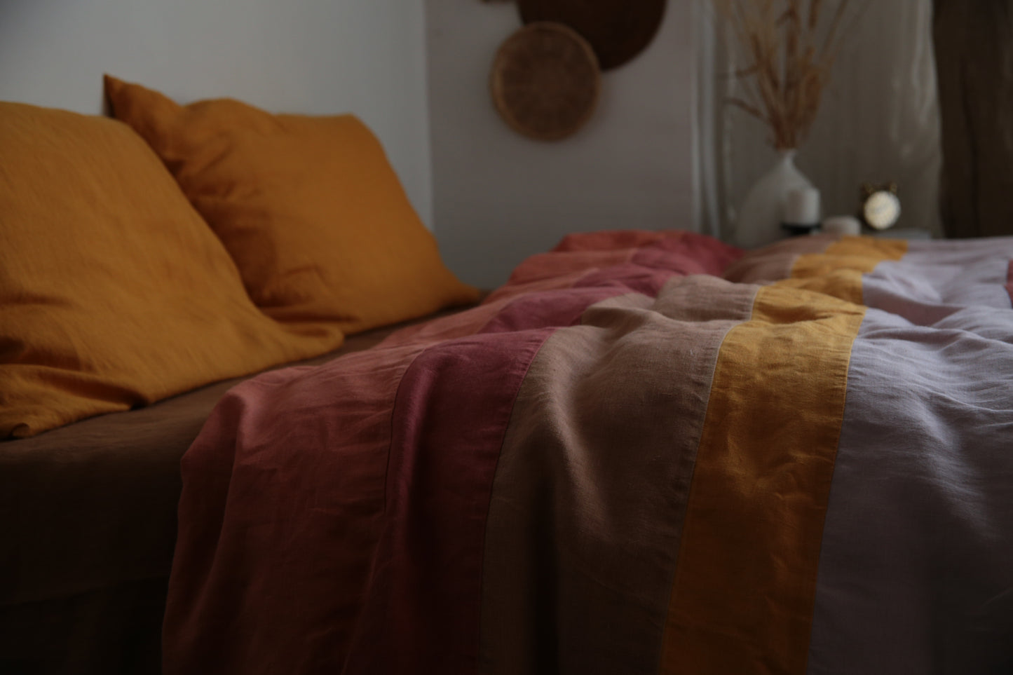 Patchwork linen duvet cover - US Queen size