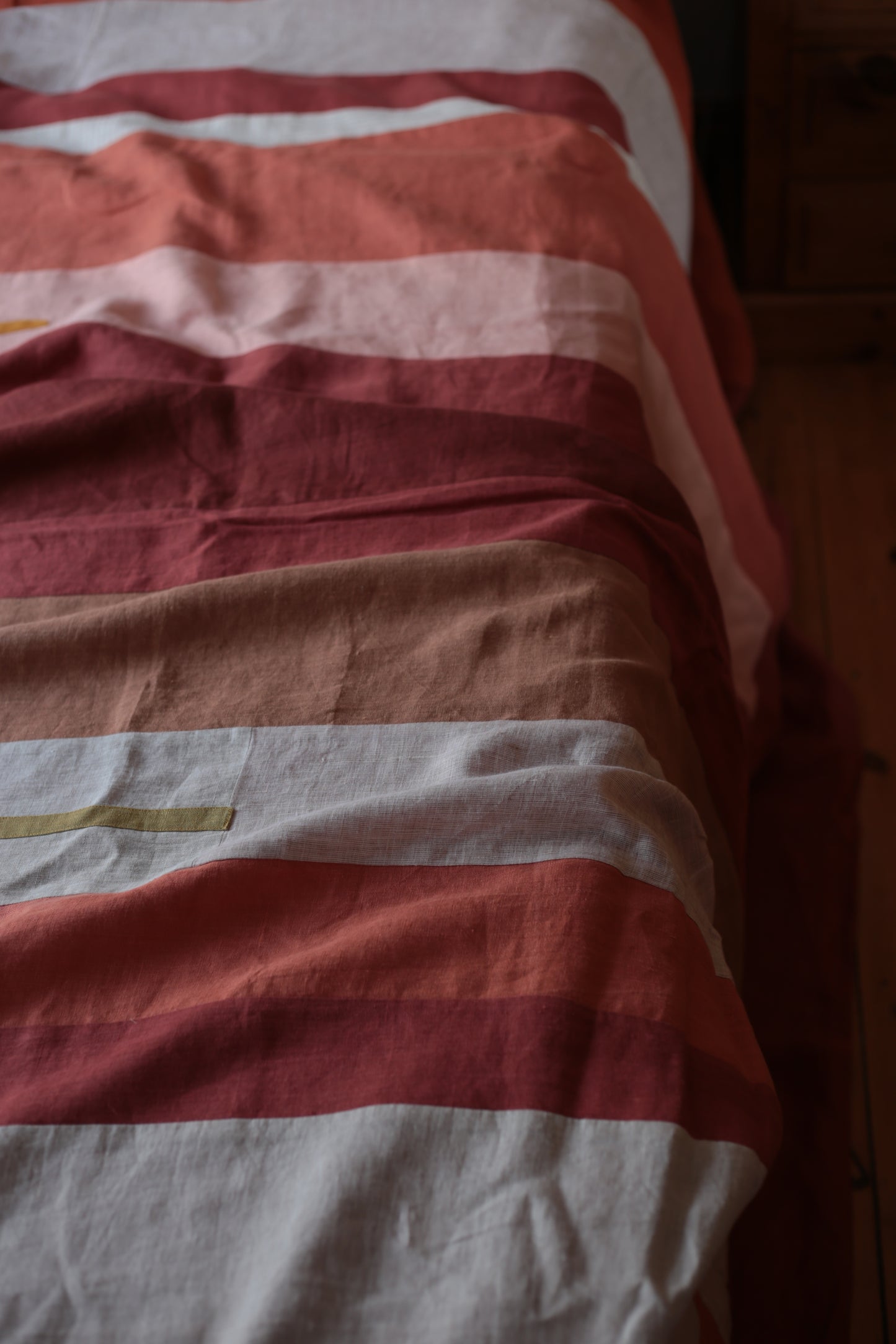 Patchwork linen duvet cover - Sunset - US/UK King size