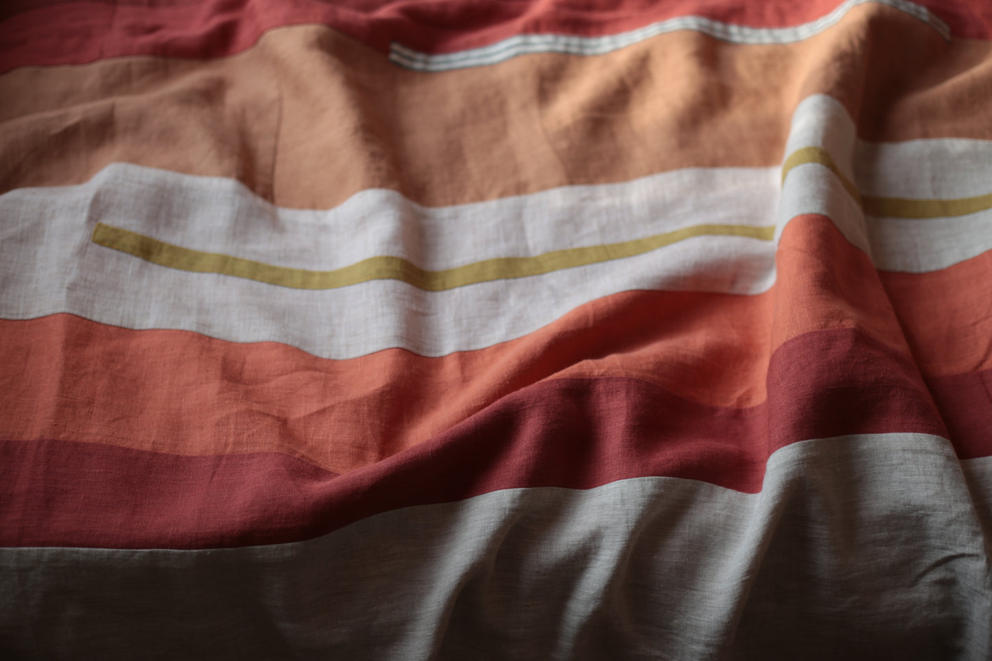 Patchwork linen duvet cover - Sunset - US/UK King size