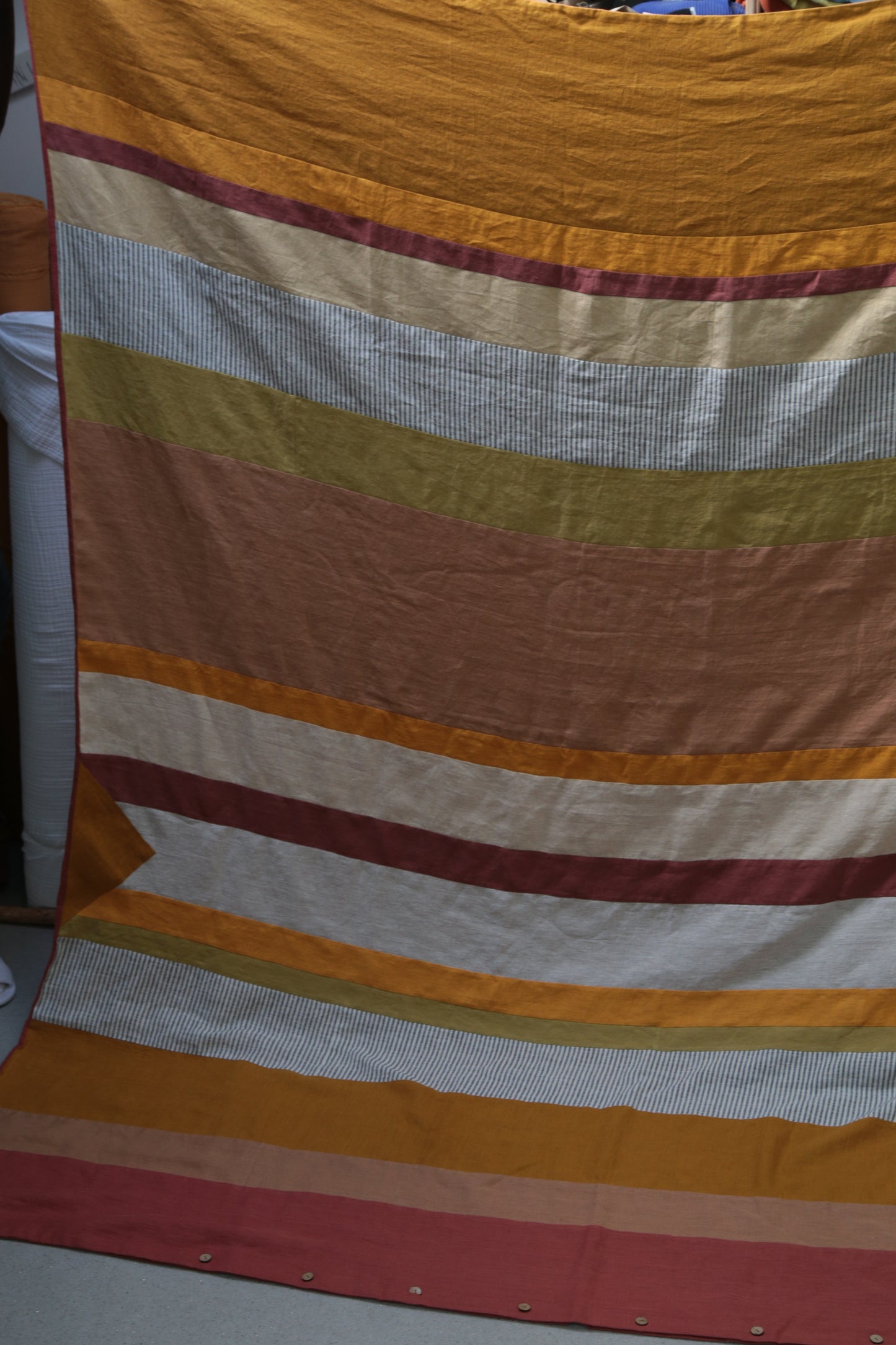 Patchwork linen duvet cover - US Queen size