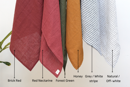 Linen Kitchen/Tea Towel in Brick Red colour