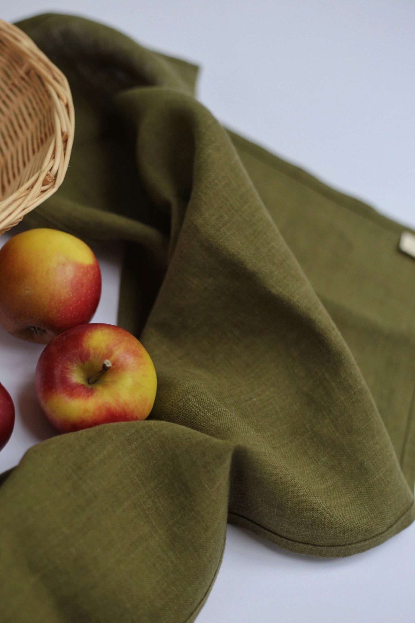 Linen Kitchen/Tea Towel in Forest Green color