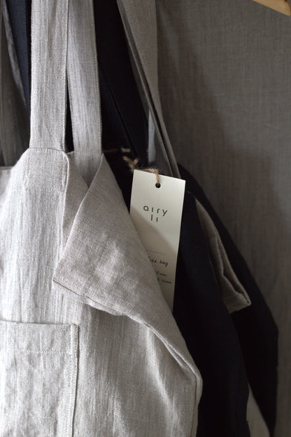 Heavy Duty Linen tote bag in Natural colour