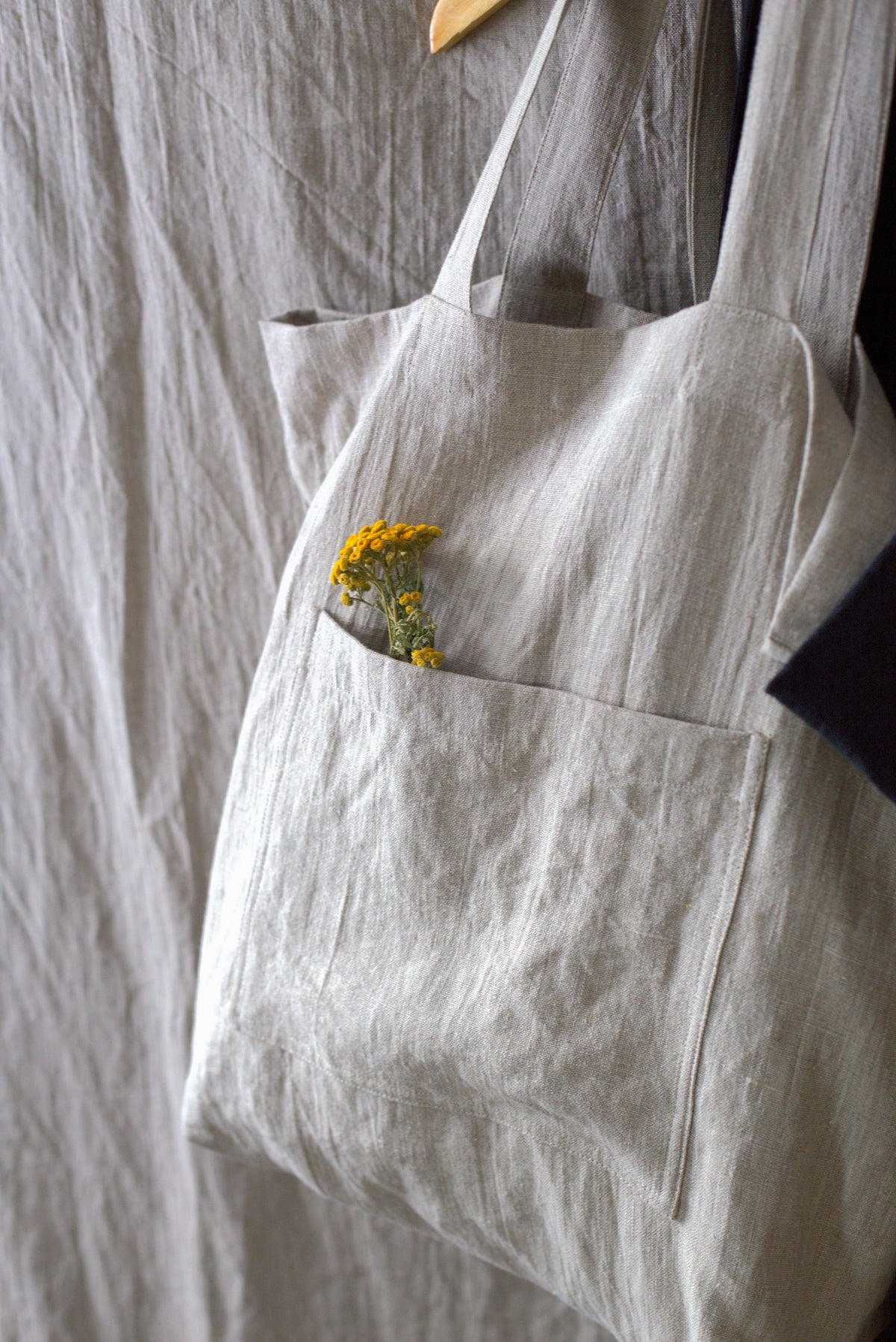 Heavy Duty Linen tote bag in Natural colour