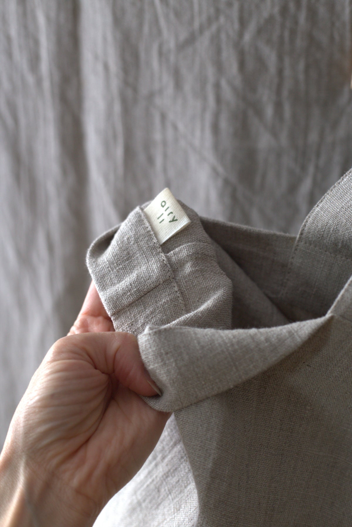 Heavy Duty Linen tote bag in Natural colour