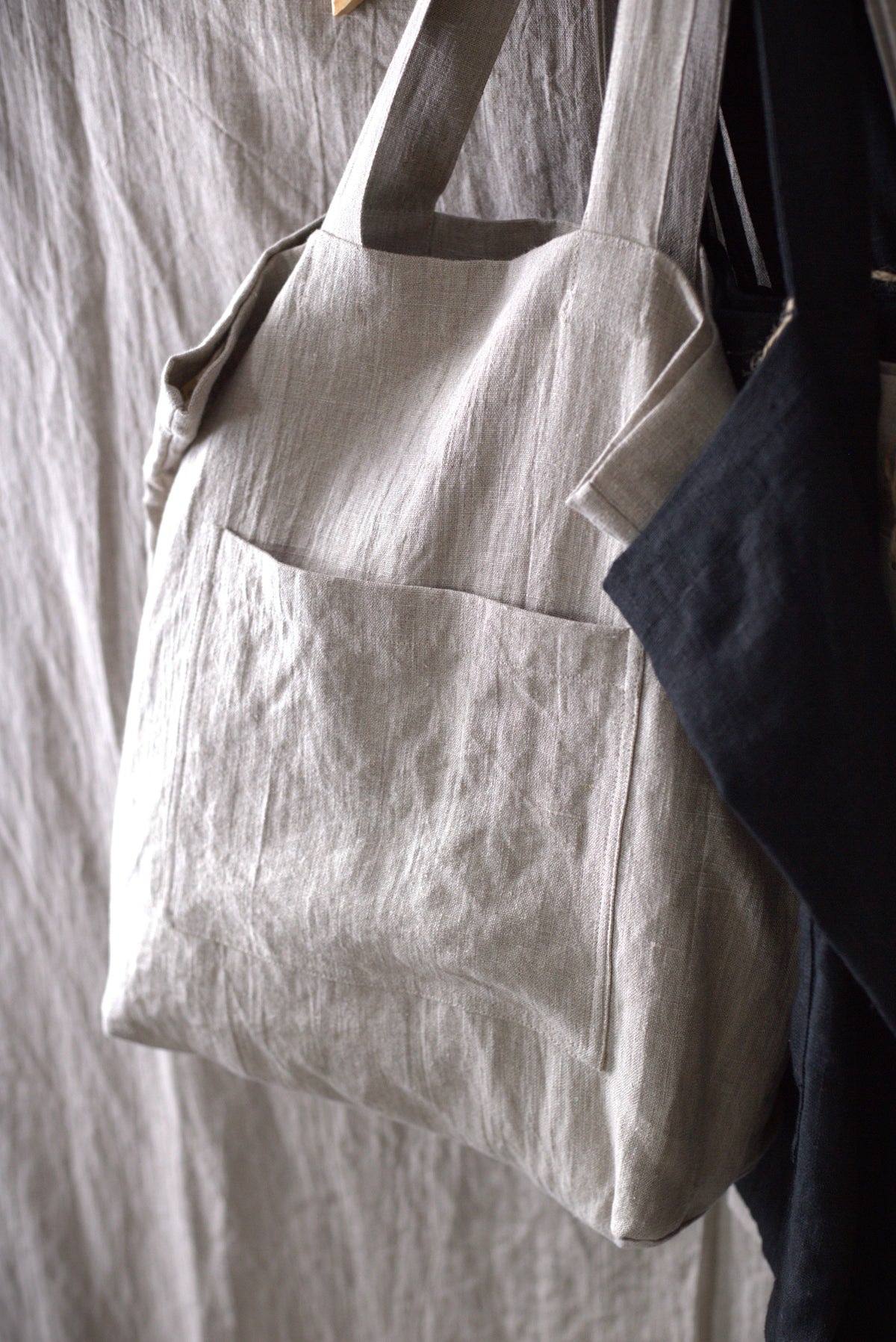 Heavy Duty Linen tote bag in Natural colour