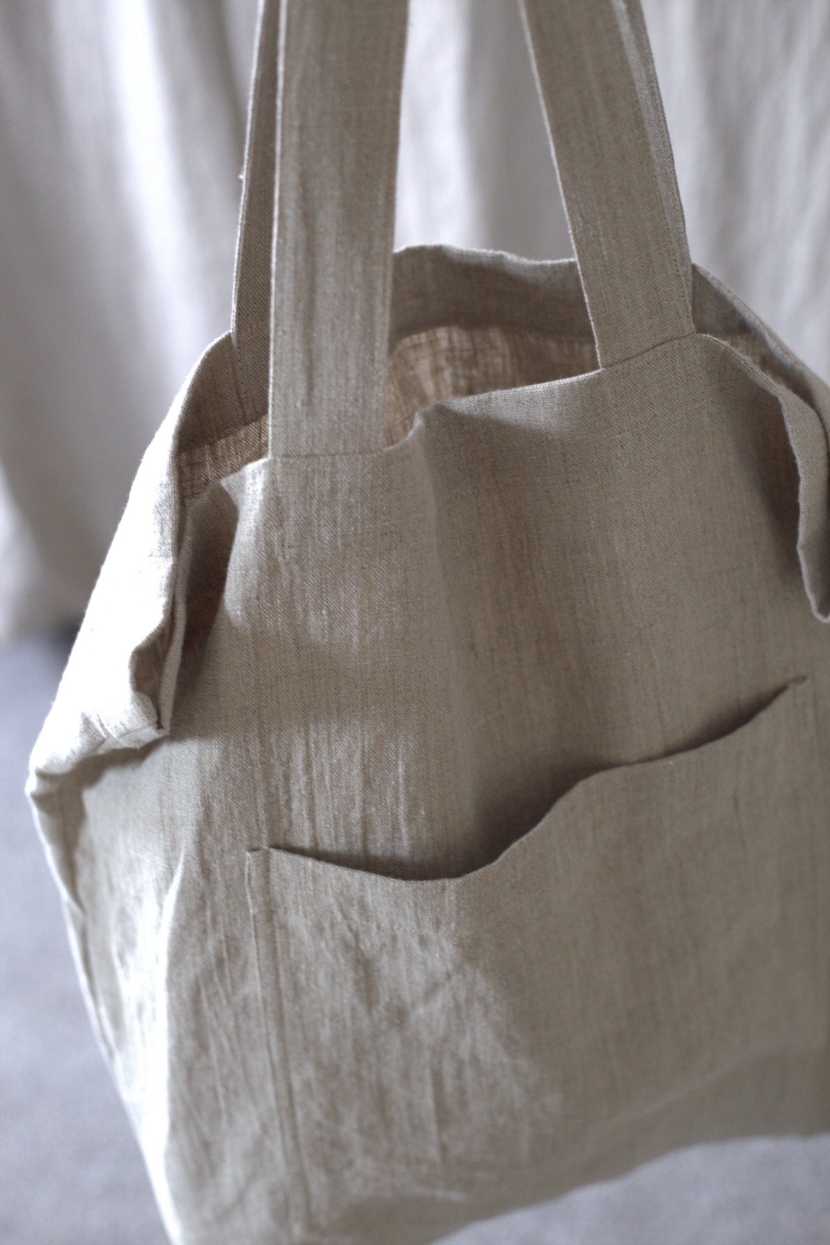 Heavy Duty Linen tote bag in Natural colour