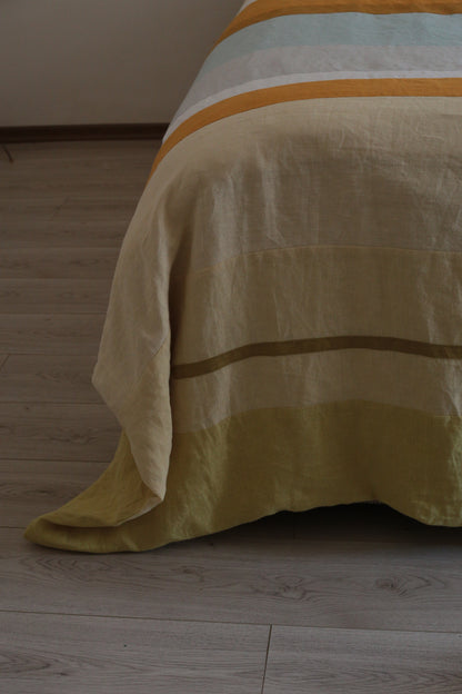 Patchwork linen duvet cover - US Queen size