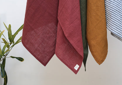 Linen Kitchen/Tea Towel in Nectarine Colour
