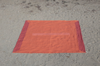 Patchwork linen duvet cover - Sunset - US/UK King size