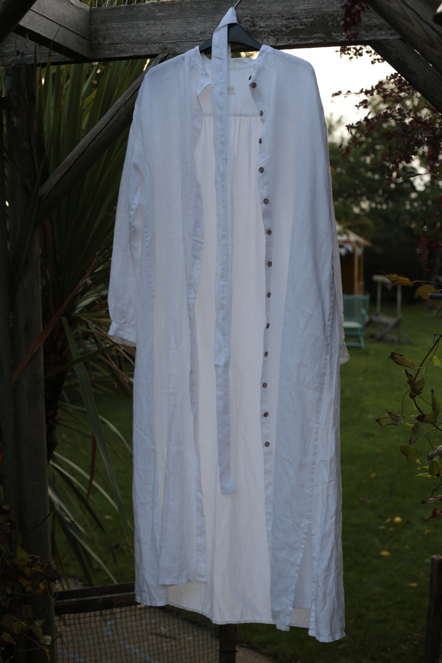 Handmade Relaxed Fit Linen Shirt-Dress