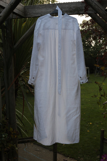 Handmade Relaxed Fit Linen Shirt-Dress