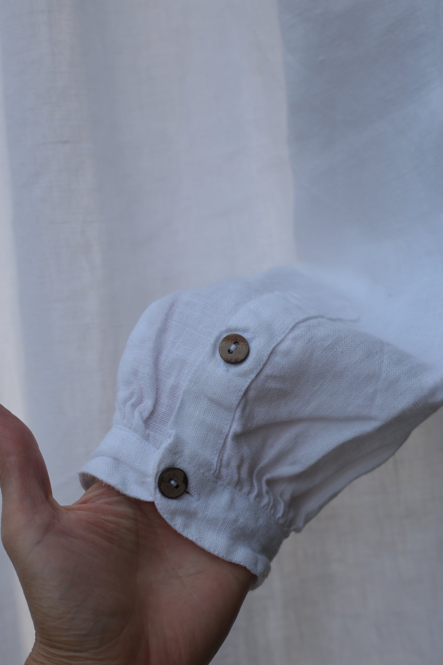 Handmade Relaxed Fit Linen Shirt-Dress