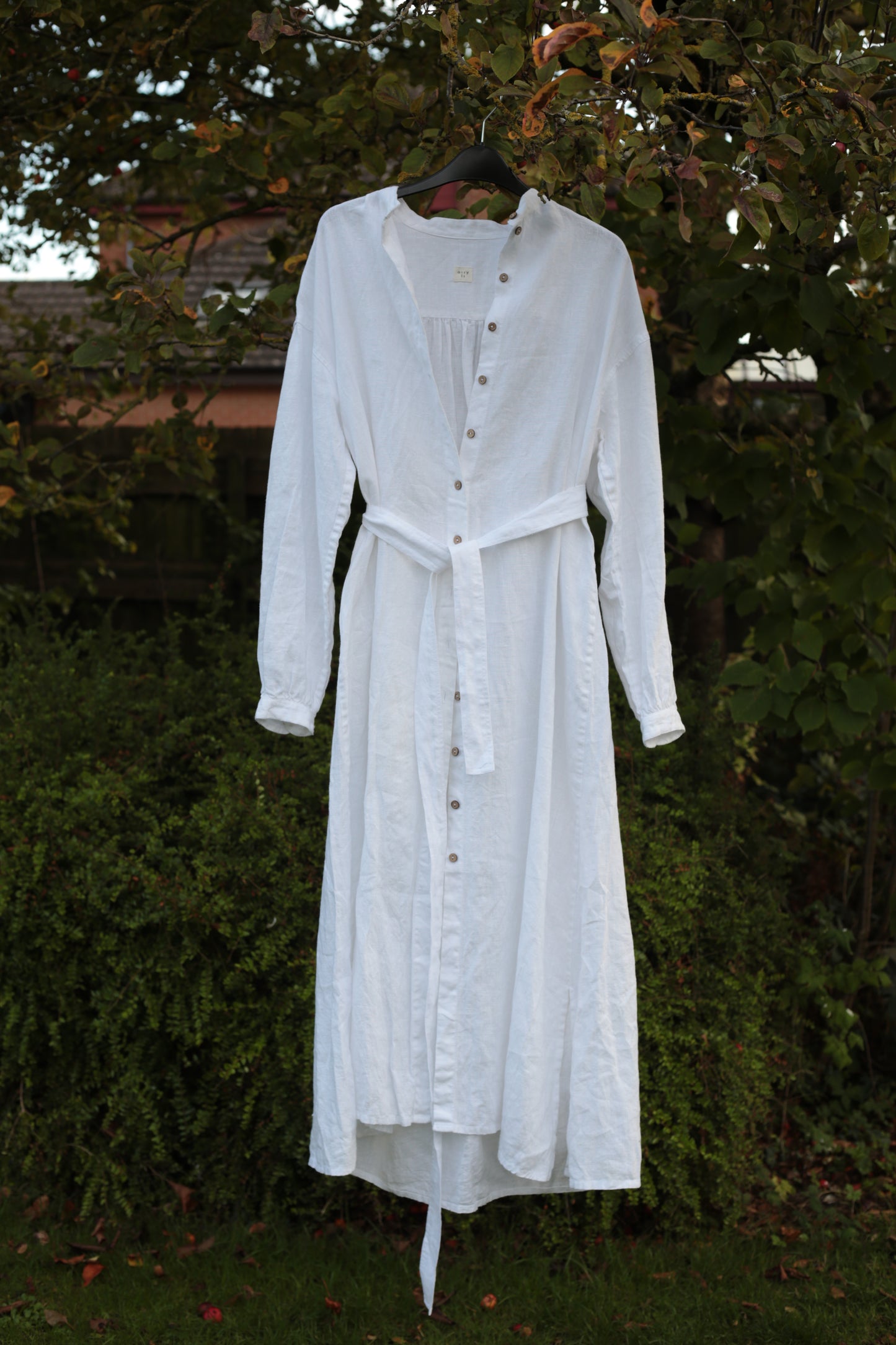 Handmade Relaxed Fit Linen Shirt-Dress