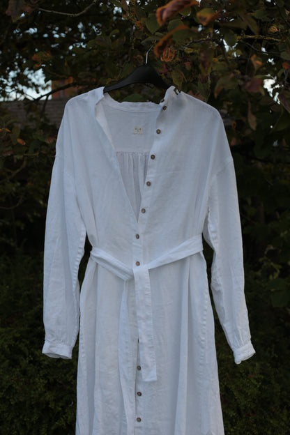 Handmade Relaxed Fit Linen Shirt-Dress