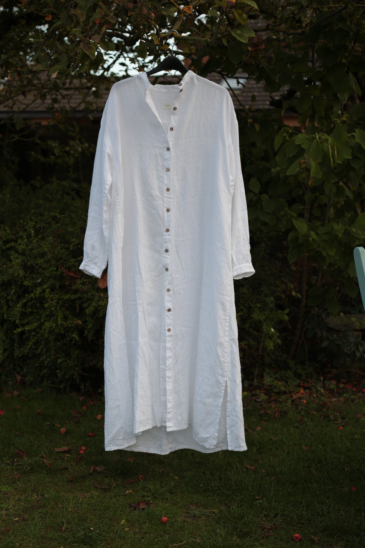 Handmade Relaxed Fit Linen Shirt-Dress