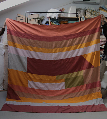 Patchwork linen duvet cover - US Queen size