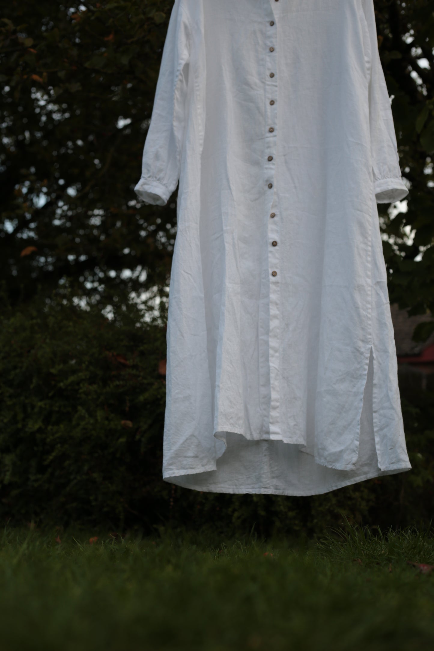 Handmade Relaxed Fit Linen Shirt-Dress