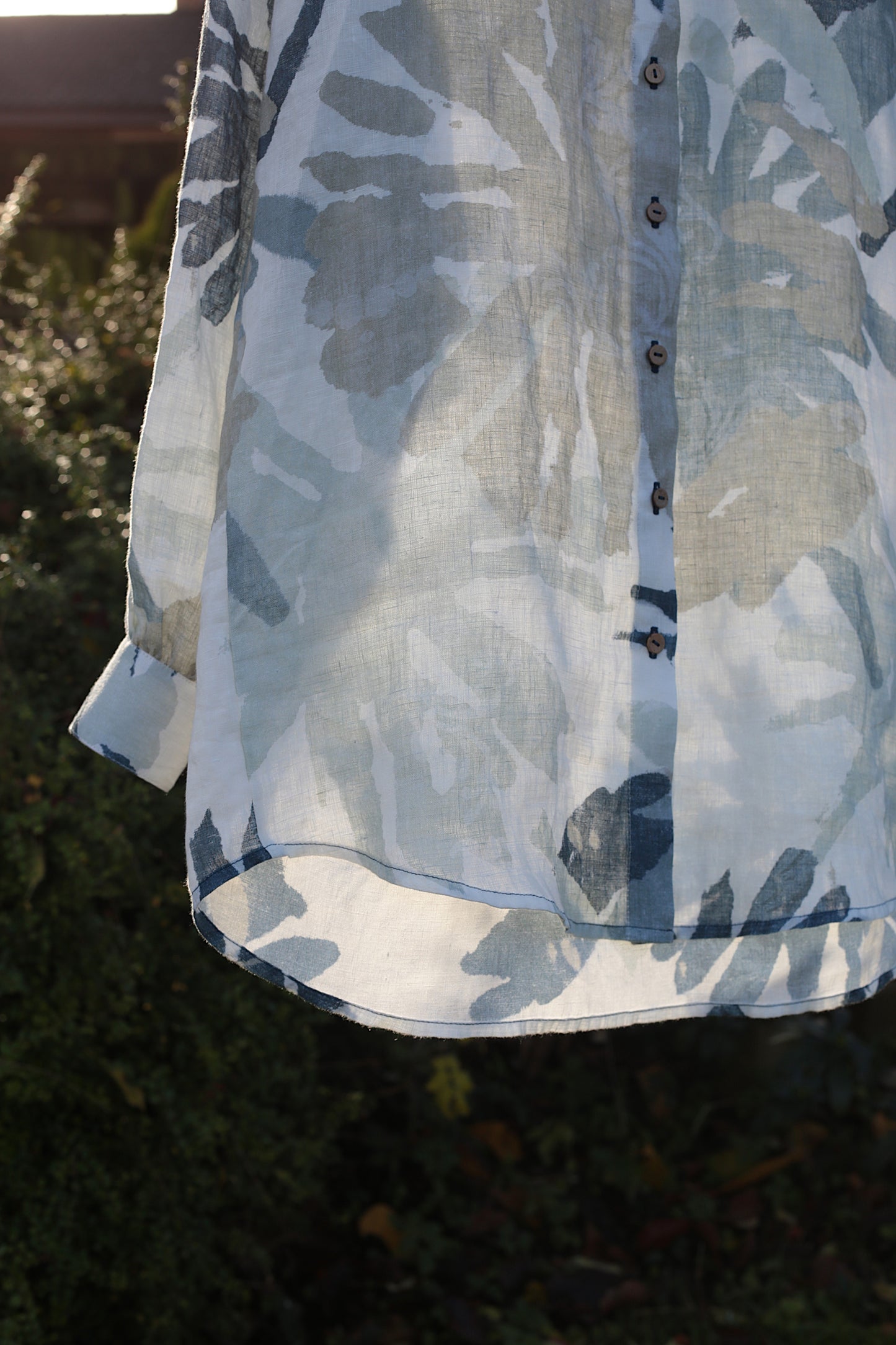 Dreamer Women's Linen Shirt/Blouse in Tropical print