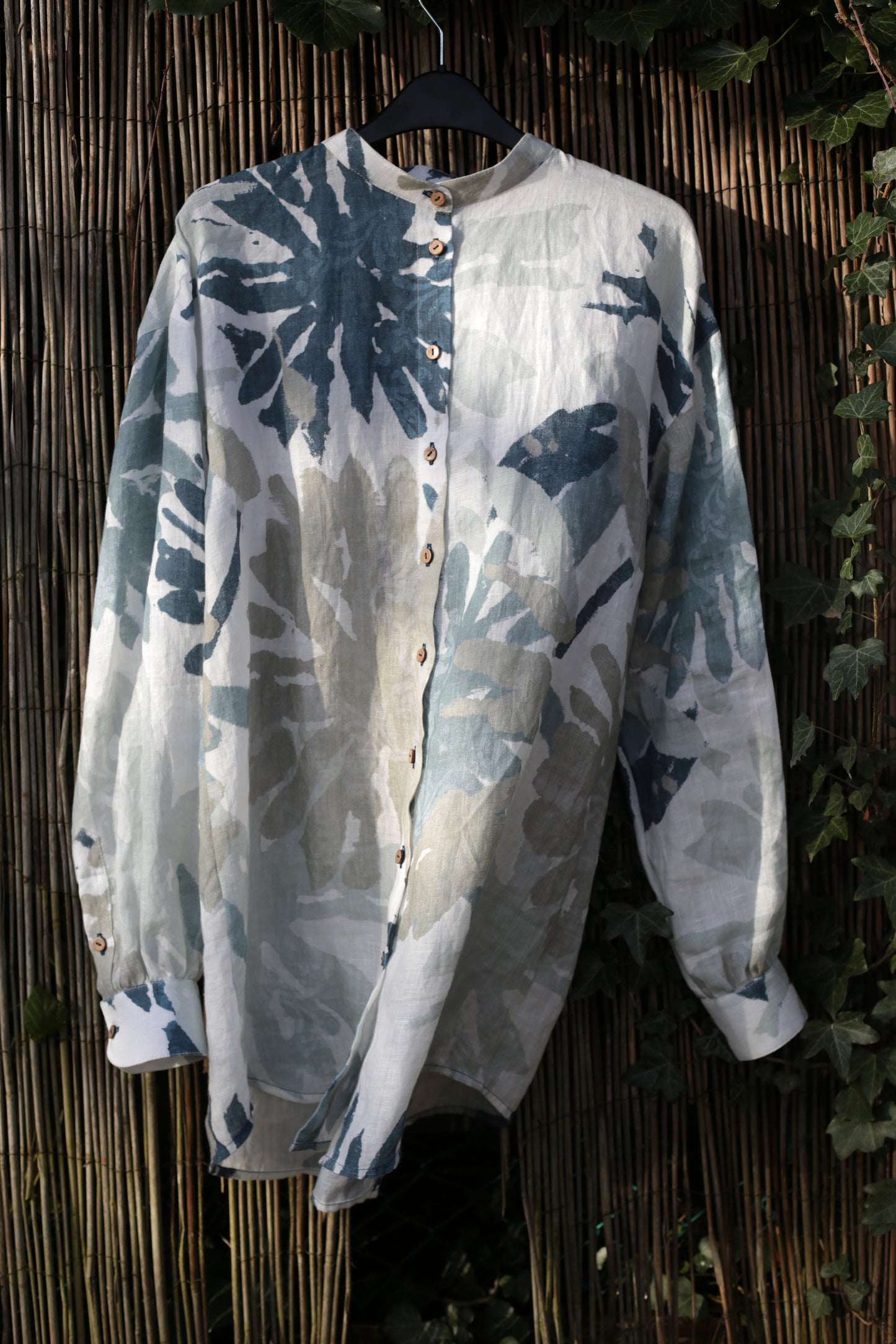 Dreamer Women's Linen Shirt/Blouse in Tropical print