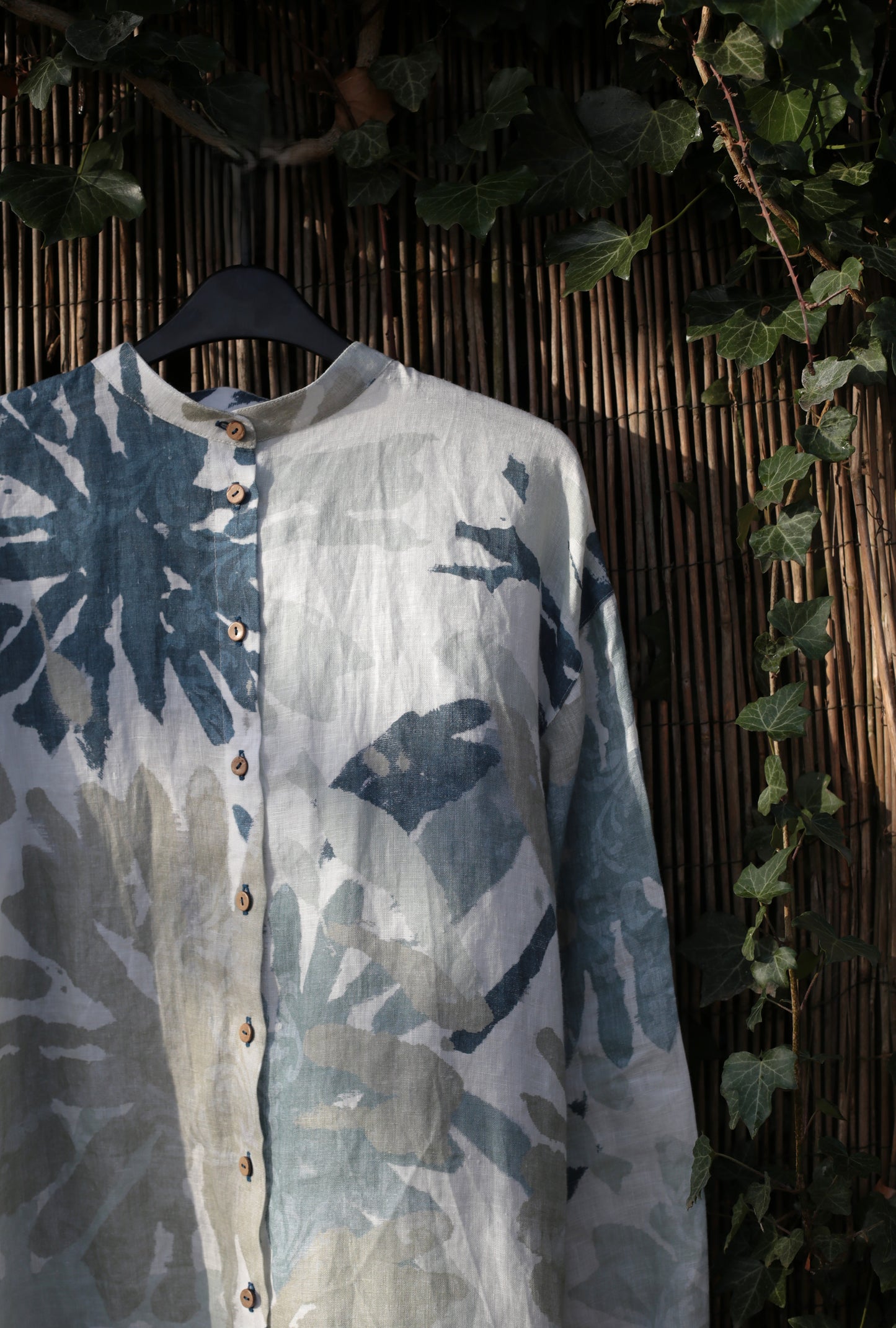 Dreamer Women's Linen Shirt/Blouse in Tropical print