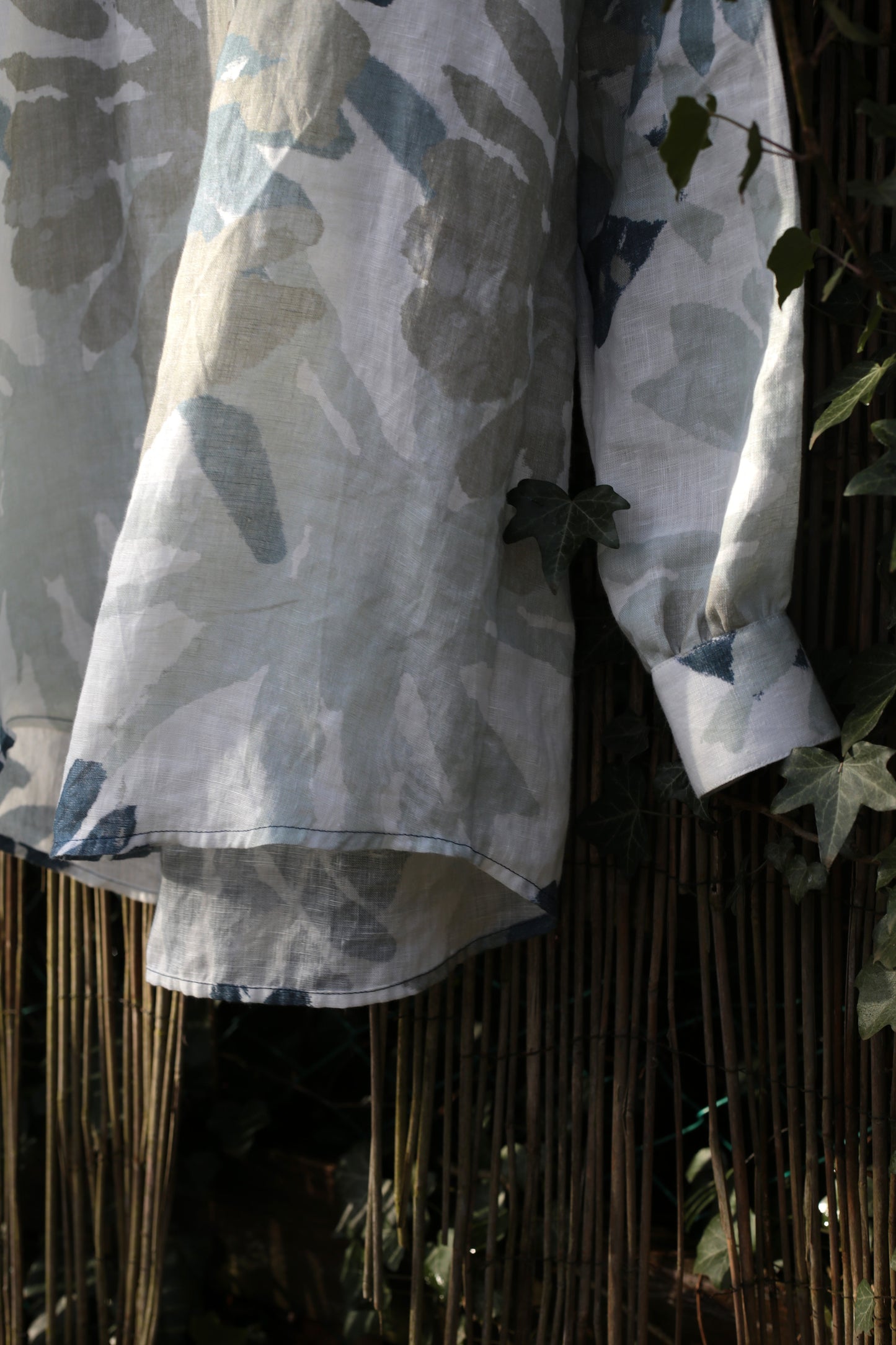 Dreamer Women's Linen Shirt/Blouse in Tropical print