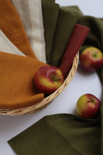 Linen Kitchen/Tea Towel in Honey Mustard color