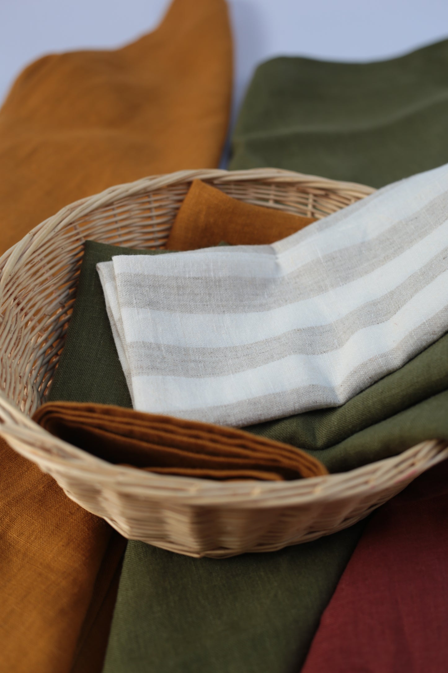 Linen Kitchen/Tea Towel in Honey Mustard color