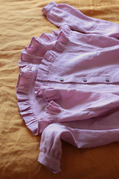 Dreamer linen blouse/shirt in Pink