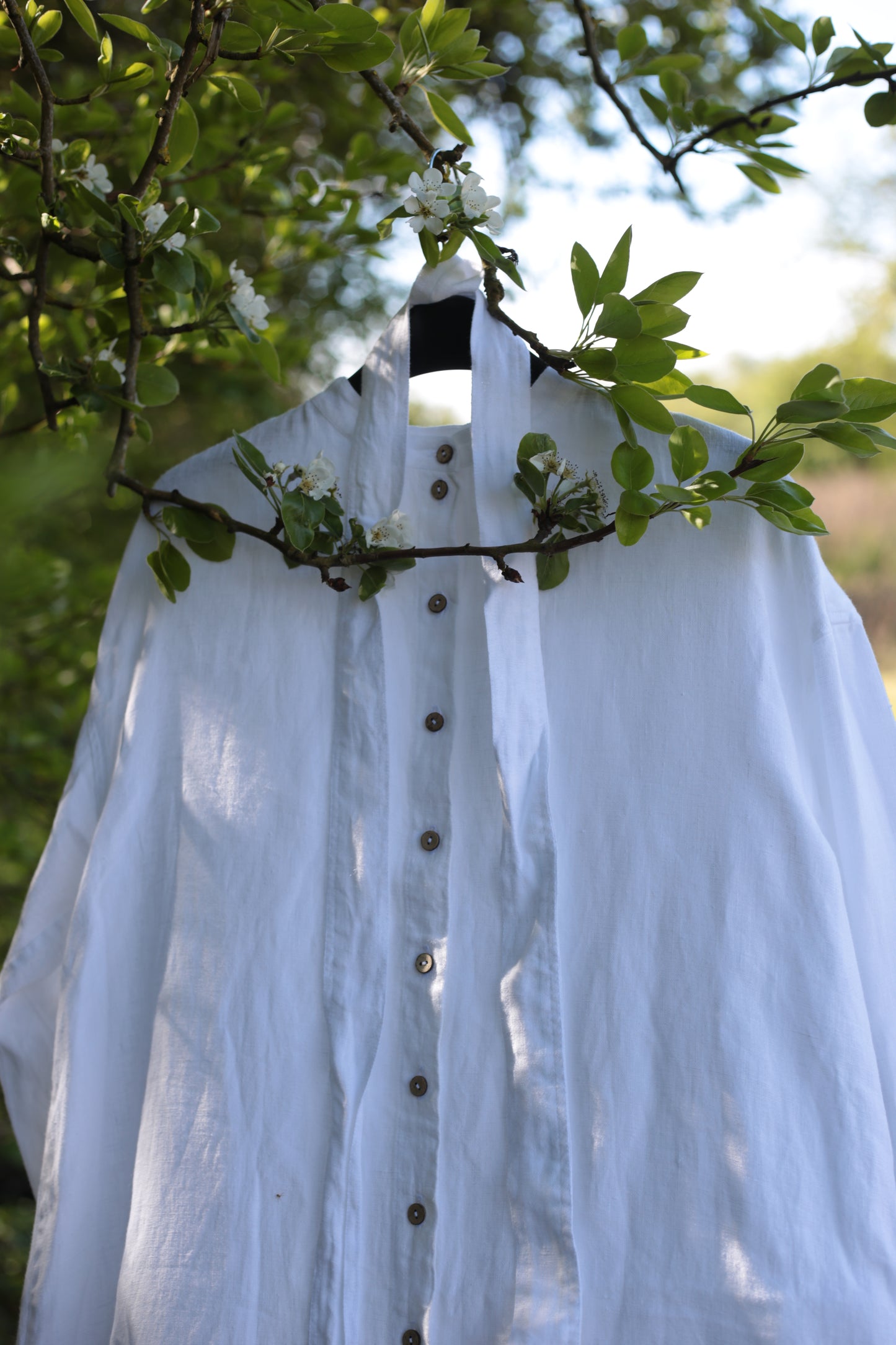 Handmade Relaxed Fit Linen Shirt-Dress