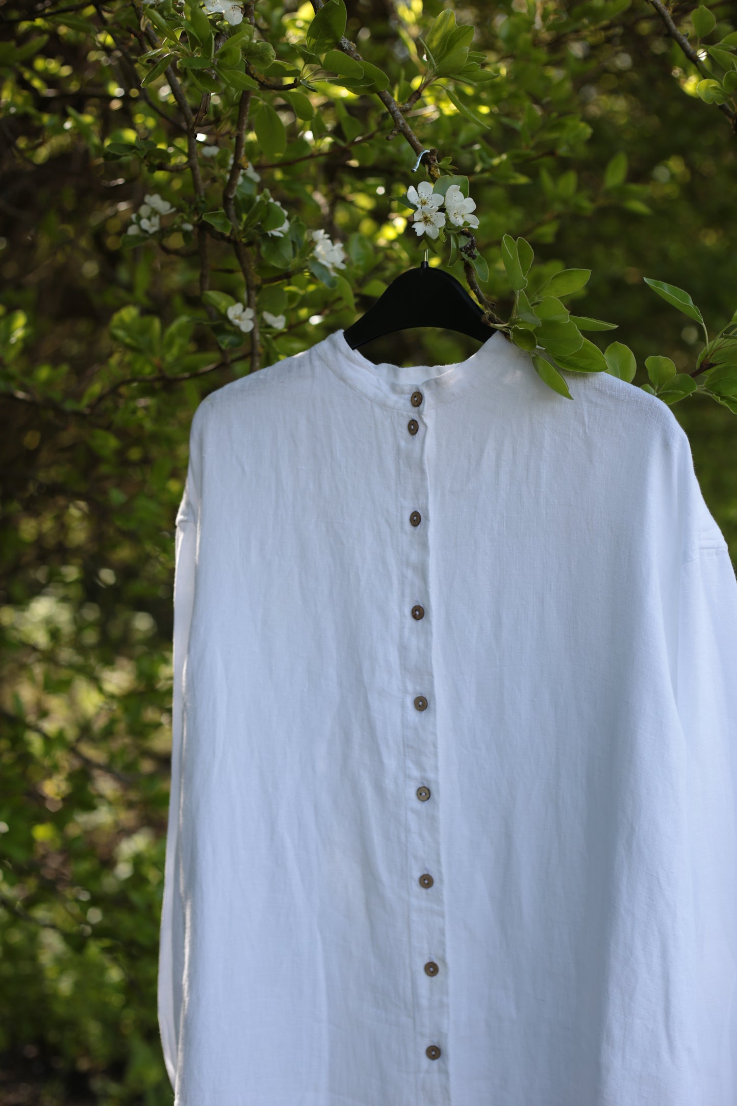Handmade Relaxed Fit Linen Shirt-Dress
