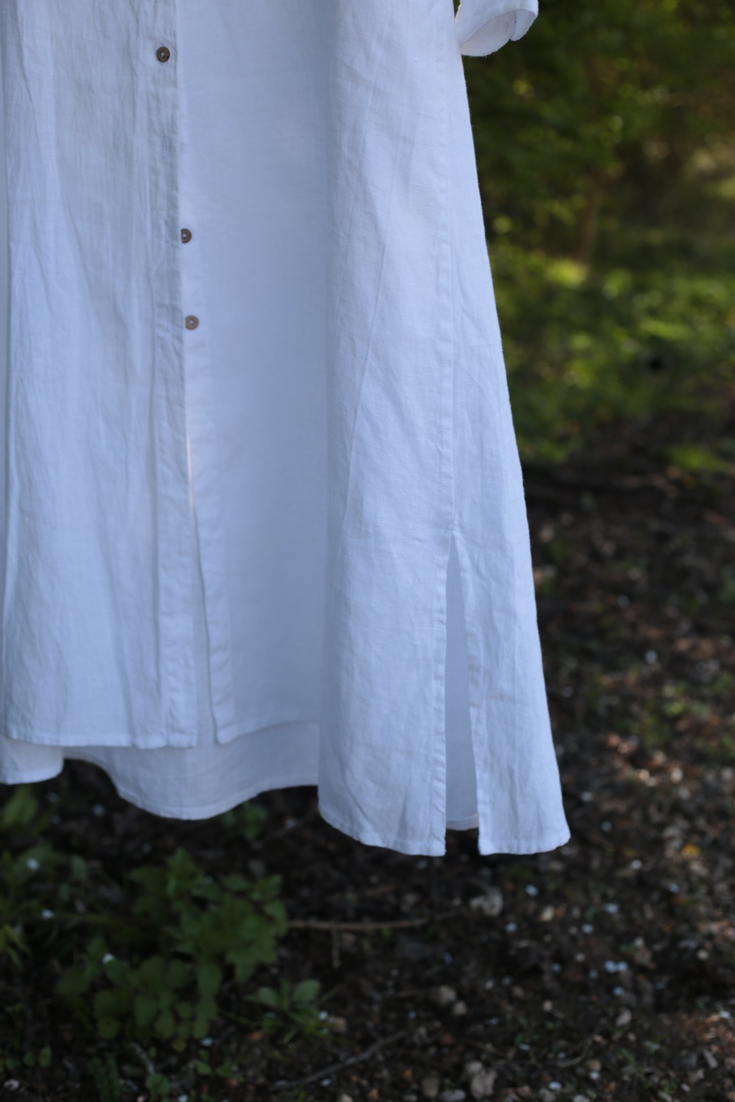 Handmade Relaxed Fit Linen Shirt-Dress