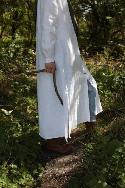 Handmade Relaxed Fit Linen Shirt-Dress