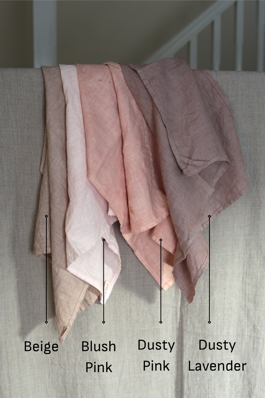 Hand-Dyed Linen Kitchen Towels | Plant-Dyed Dish Cloths with Hanging Loop