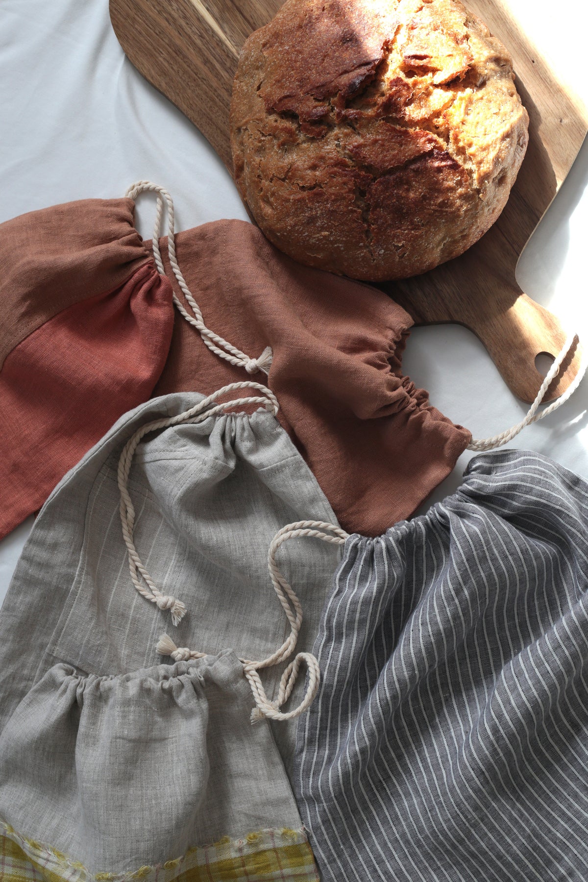 Sourdough linen set / Bread bag & Bowl cover