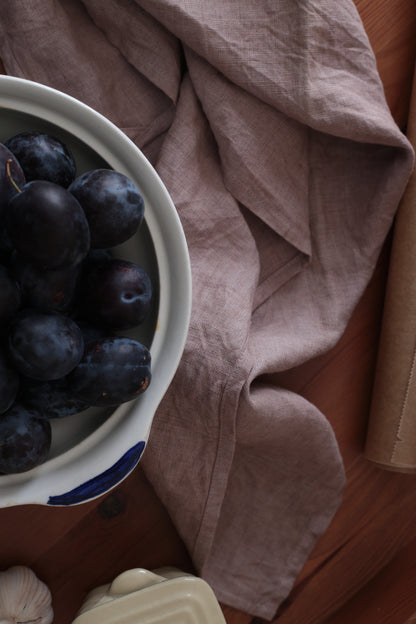Hand-Dyed Linen Kitchen Towels | Plant-Dyed Dish Cloths with Hanging Loop